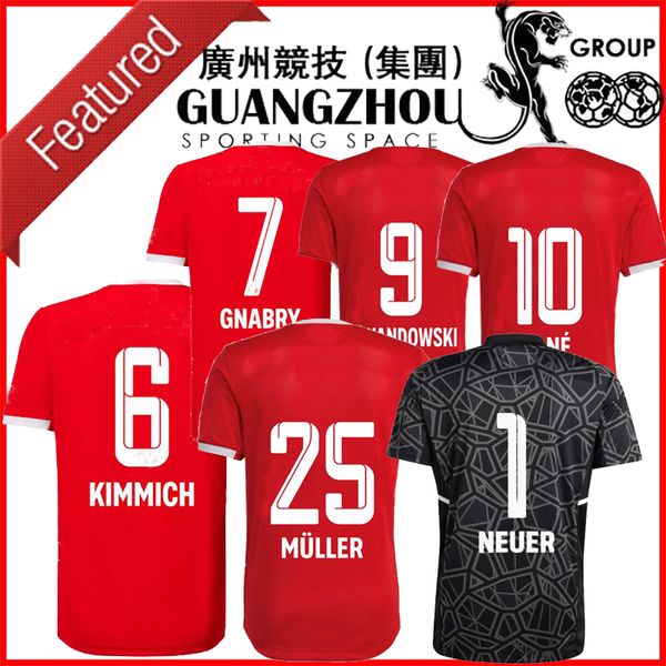 

22 23 bayern soccer jersey 2022 2023 leoy sane gnabry muller lewandowskj gnabry kimmich choupo-moting musiala football shirts home away thir, Black;yellow