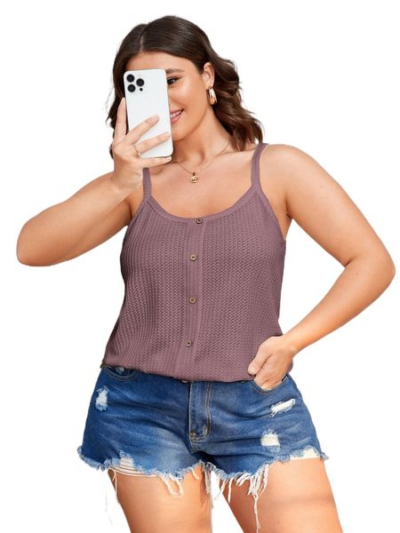 

plus button detail cami u7kq#, Black