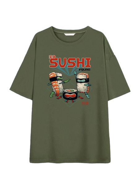 

romwe x vincenttrinidadart cartoon graphic tee m6p1#, White