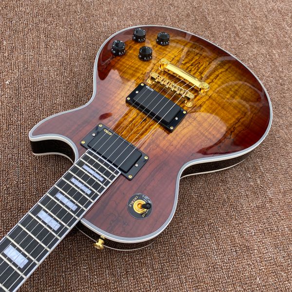 

lp custom electric guitar with a long history rotten maple wood gold hardware mahogany wood as same of the pictures