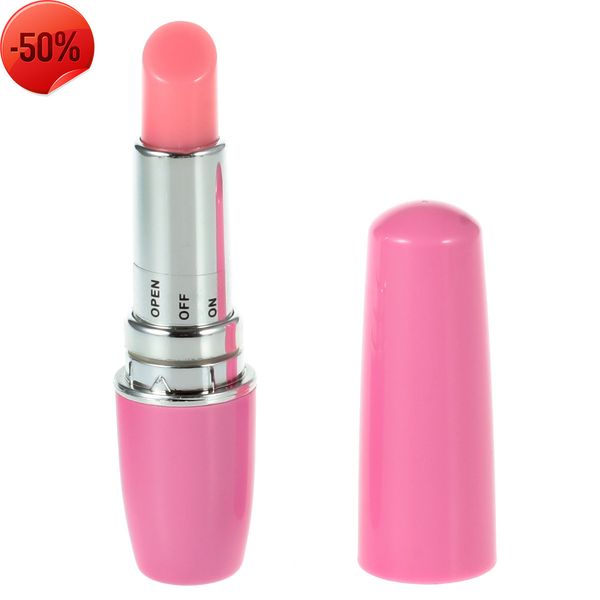 

50% discount mini lipstick vibrators toys for women vaginal massage clitoris stimulator dildos av vibrating shop products shop for couples, Black;white