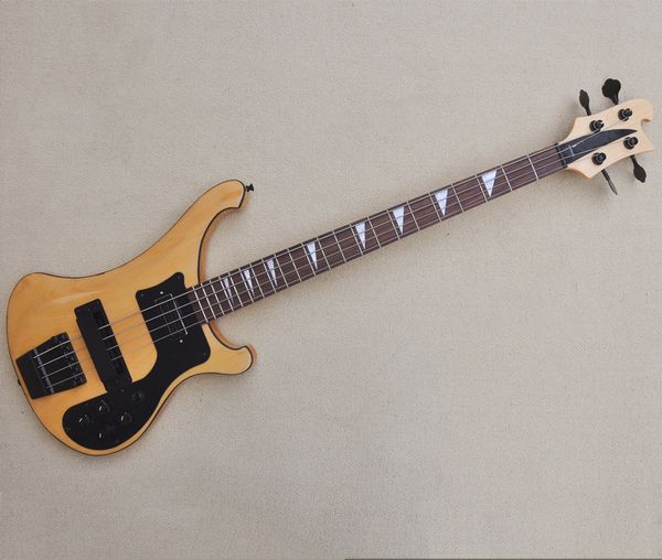 

4 string origina body electric bass guitar with black bidning offer customize
