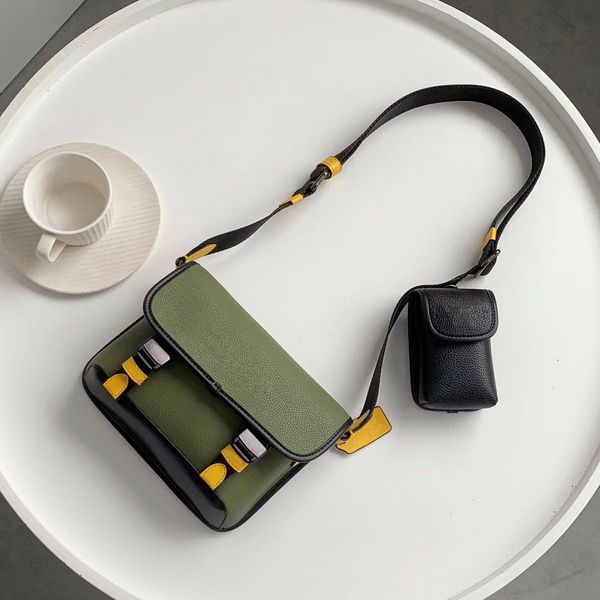 

designer bag mini small leather leaguale men's flap coin 2-in-1 messenger handbags in polished pebble leather and refined calfskin purs