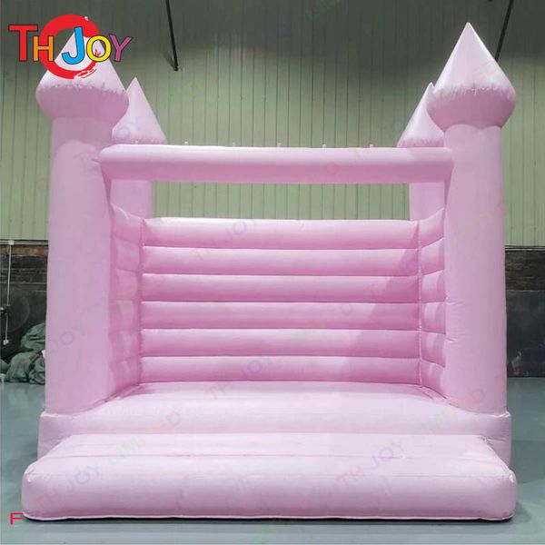 

outdoor games inflatable pink white bounce house jumper wedding castle for party with air blower