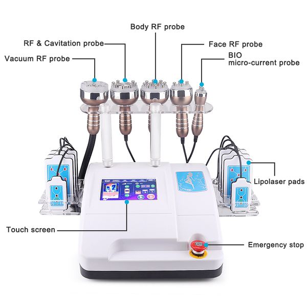 macchina dimagrante 6 in 1 BIO 40k radiofrequenza ultra cavitazione lipolaser Attrezzatura per salone di bellezza