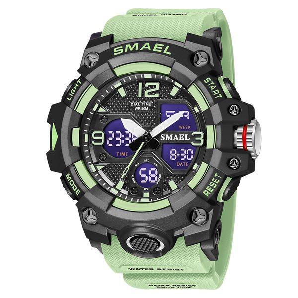 

new arrival analoge digital sport wrist watch for teenagers, Slivery;brown