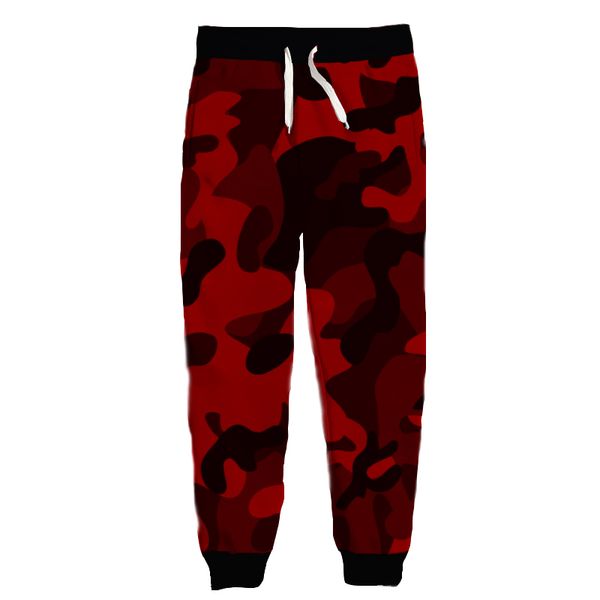 New Fashion 3D Printed Red Camouflage Jogger Sweat Antant