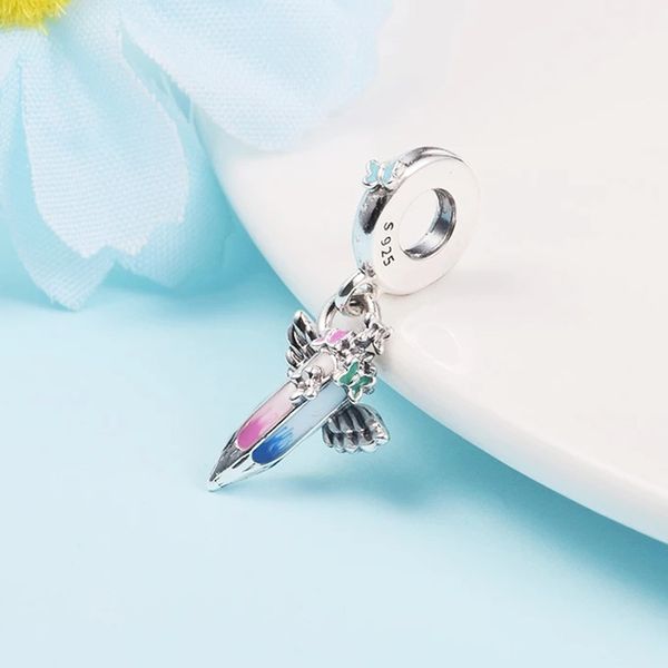 Genuine 925 Sterling Silver Dreams Of The Future Crayon Ciondola Charm Bead Fit Pandora Bracciale Fare fai da te per le donne Accessori regalo 799600C01