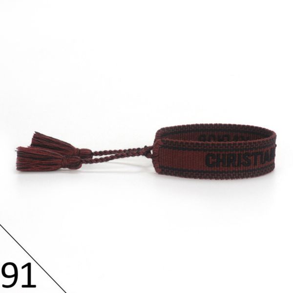 

woven designer friendship bracelet luxury brand for women leopard printed rope bracelets embroidery braided with tassel bangle men jewelry c, Golden;silver
