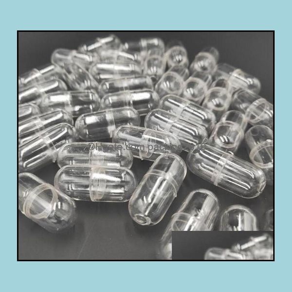 Transparente Kapselhülle aus Kunststoff für Pillenbehälter, Medikamentenhüllen, Medizinflaschen-Splitter, schnelle Lieferung, 2021, Verpackungsboxen, Büro, Schule
