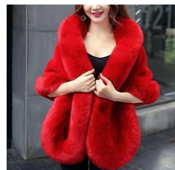 

women faux fur stoles wrap fashion bridal capes winter wedding jacket ivory black fur bolero party wraps luxury s-xl