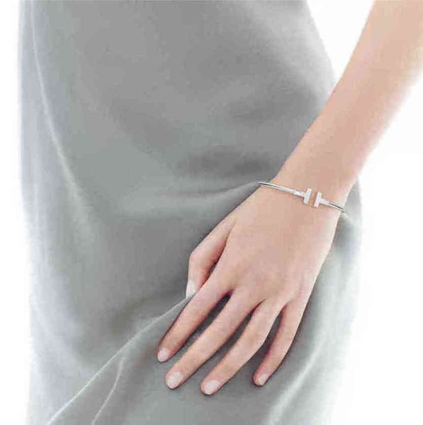 

titanium jewelry steel bracelet bangle letter t wire bracelets bangles for women pulseiras adjtable femme cucu, Black