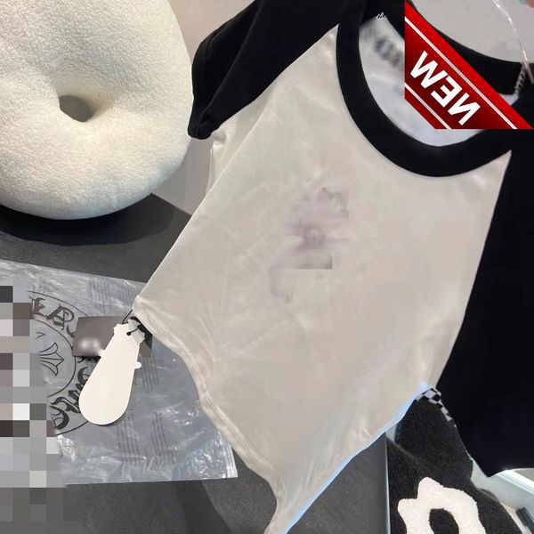 

a whole sweet and spicy blue cotton fabric love vine american slim tee short sleeve, White;black