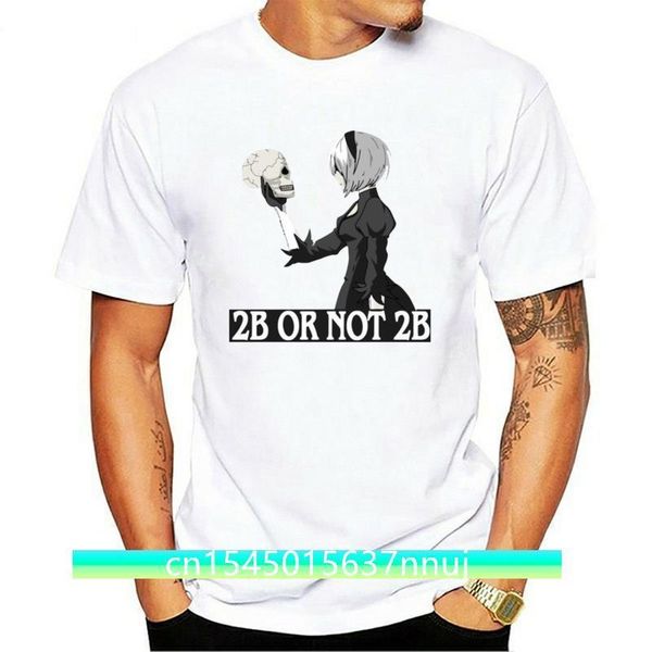 

2b or not 2b nier automata anime manga man tshirt whitegrey for menwomen summer tee shirt 220702, White;black