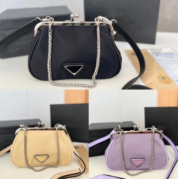 

designer nylon underarm bag letter p chains evening totes bags womens crossbody hobo shoulder purses handbags adjustable wide strap pouch