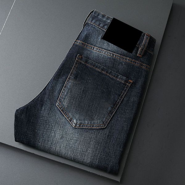 

mens jeans hip hop style luxury designer denim pant distressed ripped biker jean slim fit motorcycle men clothing size 28-38 -d352, Blue