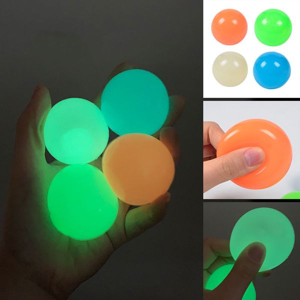 Al buio Squishy Palline antistress Giocattoli bersaglio appiccicoso Spremere morbido Giocattolo per bambini per adulti Interazione tra genitori e figli Regali per feste