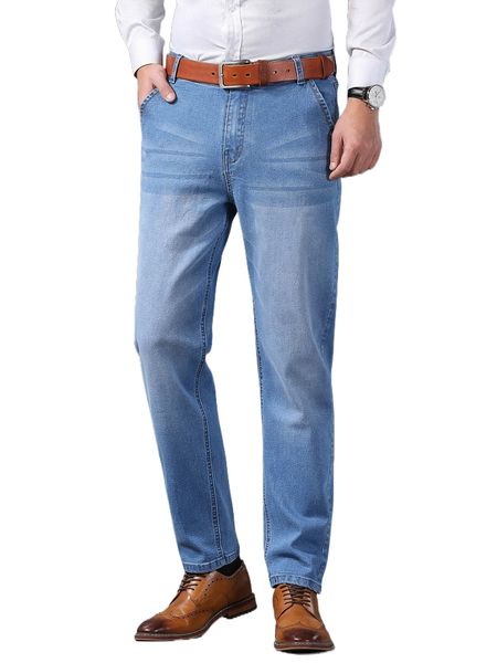 

men slant pocket jeans without belt 892s#, Blue