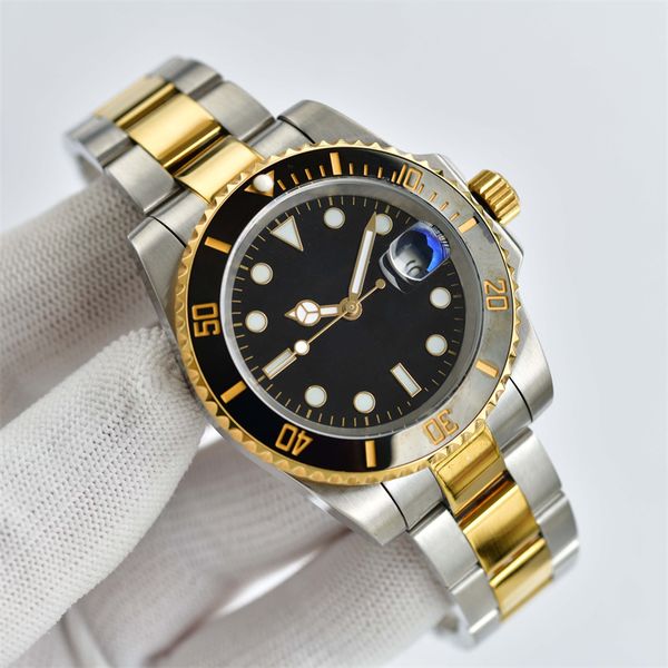 

mens watch automatic mechanical watches 40mm business wristwatches life waterproof stainless steel wristwatch montre de luxe multiple colors, Slivery;brown