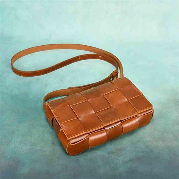 

wax bottegas 2022 venetas oil cow leather woven bag one shoulder messenger head women's bagss pcy9