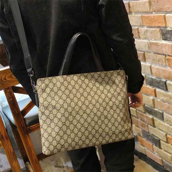 

messenger bag men's sling one shoulder bag light business briefcase casual handbag simple new version bags