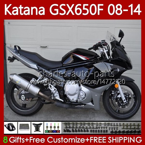 Bodywork for Suzuki Katana GSXF 650 GSX-650F GSX650F GSXF650 2009 2010 2011 12 13 14 120NO.88 GSX 650F Gloss Preto GSXF-650 08 09 10 11 2013 2014 Fairings OEM