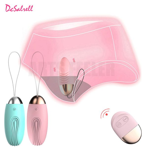 Exercício de kegel de ovo vibrador sem fio 10 cm de controle remoto de controle remoto massageador para mulheres adultos sexy brinquedo produtor de amor jogos