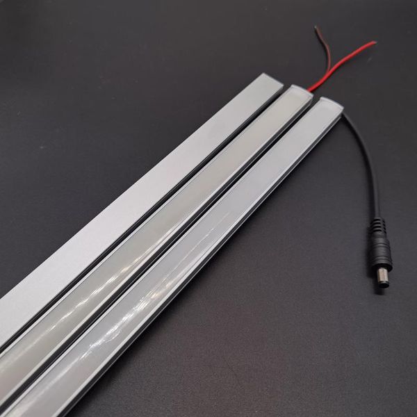 Şeritler 50cm 20 inç LED dolap çubuğu ışığı 2835 60 120/240 Metre başına düz u Profil Sert Şerit 2W/6W/9W Diyot Invisibleled