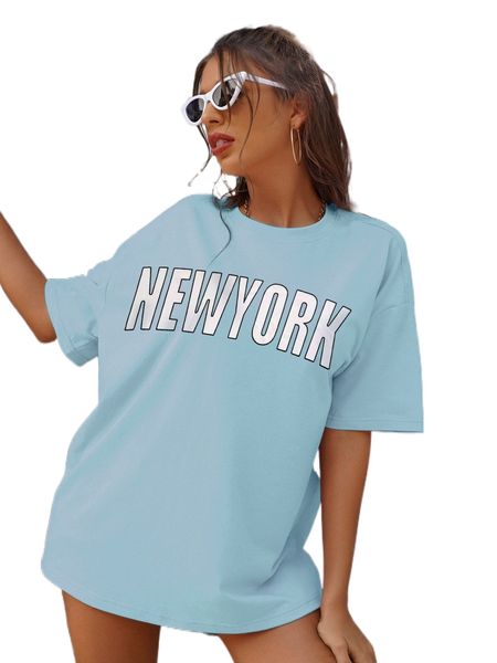 

letter graphic drop shoulder tee h4o9#, White