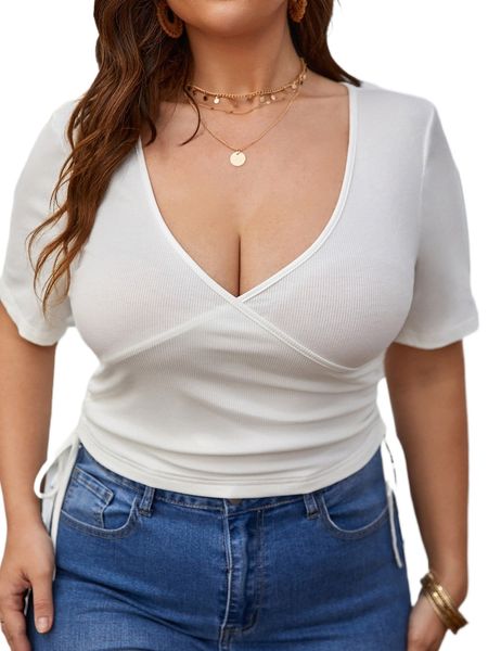 

plus drawstring ruched x3zt#, Black