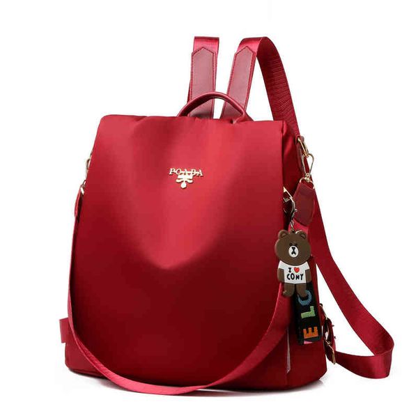 Rucksack Elegante Frauen Oxford Wasserdichte Tasche Top Qualität Teenager Schultasche Multifunktions Damen Antithef Reise S 2022 220628