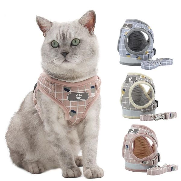 Collari per cani Guinzagli Plaid Stampato Imbracatura per animali domestici Accessori per gatti Guinzagli Vestiti Negozio per cuccioli Tudo Para