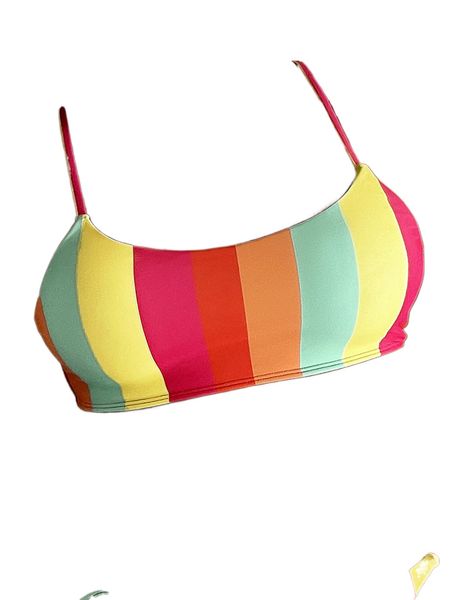 

random color block bikini t2sj#, White;black