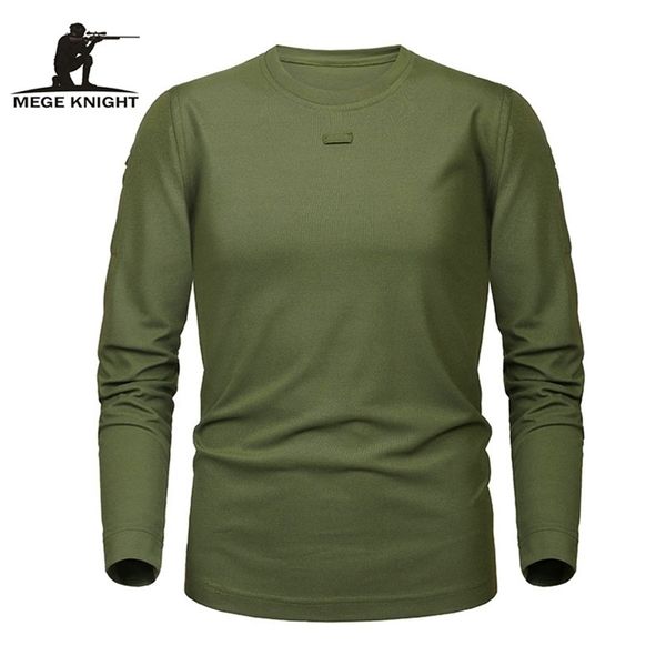 Mege marca tático militar roupas dos homens camisa gota sólida coolmax secagem rápida manga longa exército casual masculino camiseta 220813