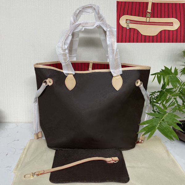 

shopping designer bag luxurys handbag shoulder bags handle open fashion totes lash package 2pcs/set women purse letter leather practical clu