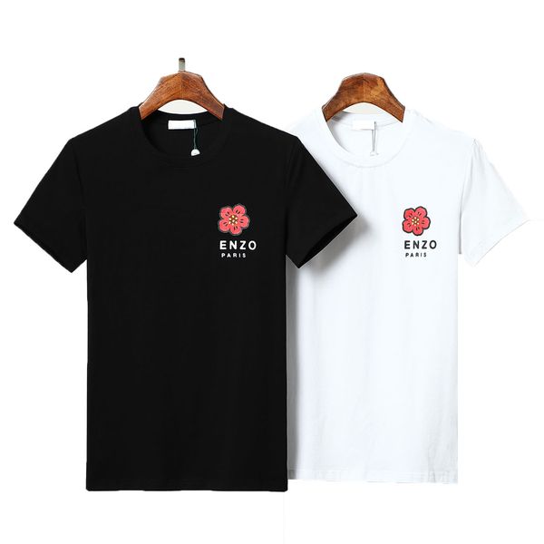 

new t-shirt men's and women's polo shirt embroidery couple designer cotton loose casual fashion summer short-sleeved round neck si, White;black