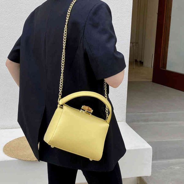 

ladies fashion personality trend new brand bag wholesale lock female simple net red portable chain small square