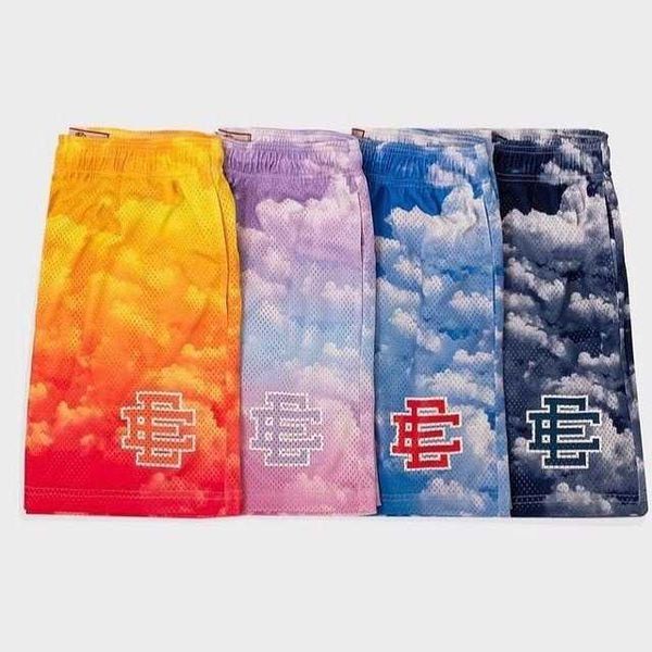 

white eric short blue sky clouds casual pants, White;black