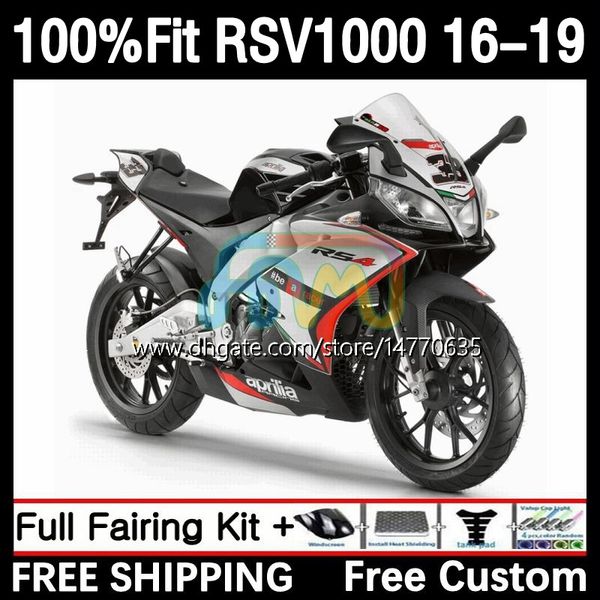 Moldões de injeção para abril RSV4 RSV 1000 RSV-1000 RSV1000 R RR 16 17 18 19 BODYWORK 5DH.5 RSV1000RR 2016 2017 2018 2019 RSV1000R 16-19 OEM Body Body Black Silver Black Silver