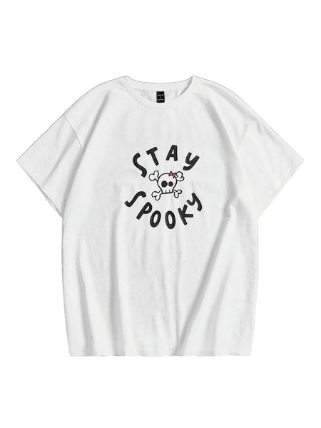 

x devon burden s.logan & skull print tee 16mq#, White