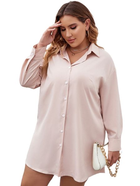 

plus drop shoulder blouse r43q#, Black