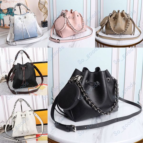 

designers muria drawstring bucket shopping bag classic women bags leather handbags shoulder totes hollow out fashion crossbody purse
