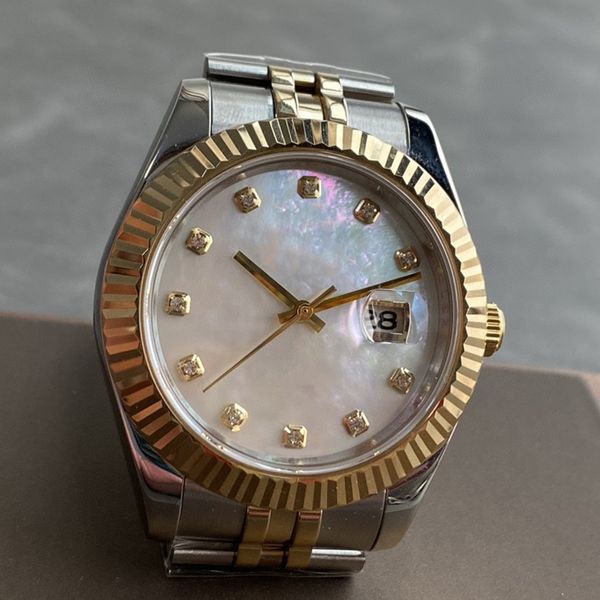 

montre de luxe 36/41mm mens automatic watches full stainless steel luminous reloj de lujo 28/31mm women watch couples style classic wristwat, Slivery;brown