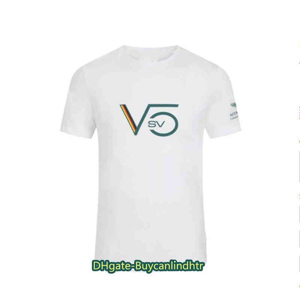 

2022 summer new formula one short sleeve aston martin cognizant f1 team t shirt fans outdoor oversized men t-shirt, White;black