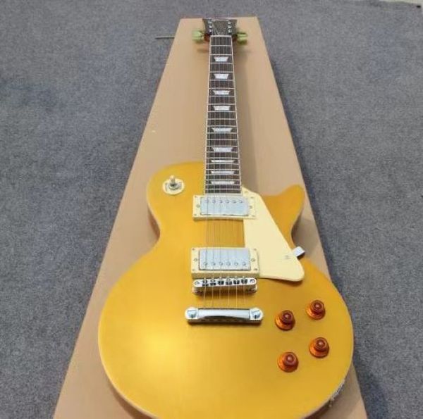 

standard 50 electric guitar gold maple chrome hardware