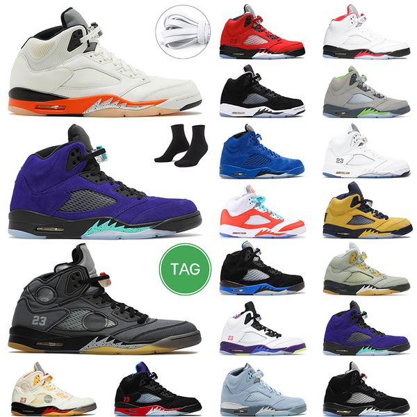 

5s muslin 5 retro men basketball shoes raging bull racer blue bird laney jumpman 5 pro stars mens sport trainer sneakers