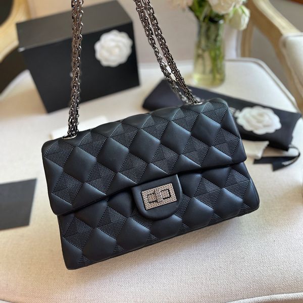 

designer classic 2.55 women quilted shoulder bag luxurys designers double flap crossbody bags 2022s paris brand leather messenger handbag la
