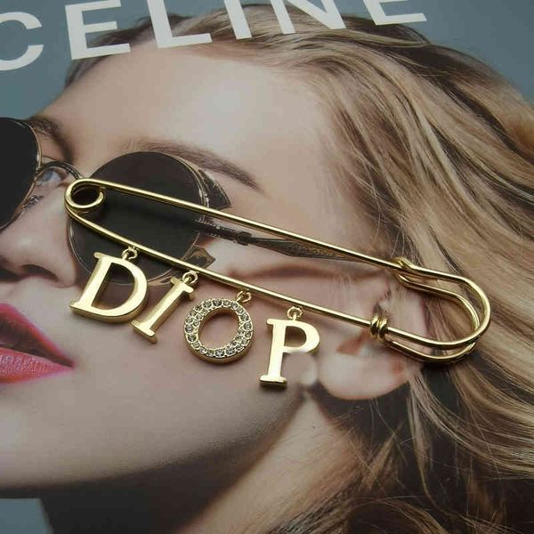 

fashion new jewelry trend luxury brand designer wholesale d family letter tassel high-grade hairpin dual-purpose for women, Silver