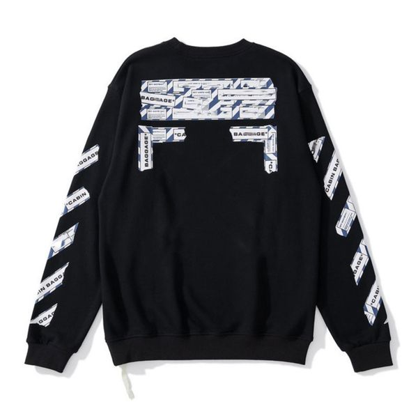 

mens offs classic sweatshirts designer fashion hoodies loose pullover hip hop oil paint back arrow x men women hooded casual hoodie jackets, Black