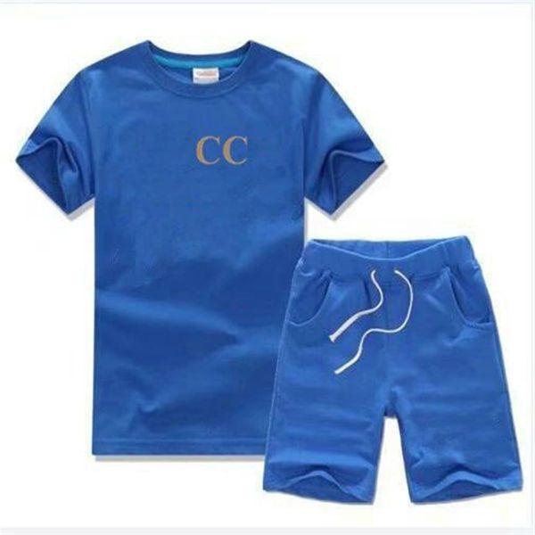 

2021 new luxury logo designer boy t-shirt pants 2-7 years set children brand children 2 piece cotton clothing set boys fashion app212k, White
